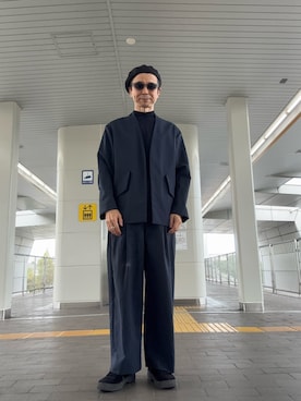 「アイテム（帽子）」を使った、Paulさん（メンズ・171cm）の秋コーディネート