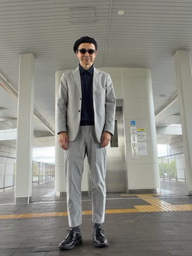 「アイテム（ハンチング/ベレー帽）」を使った、Paulさん（メンズ・171cm）の秋コーディネート