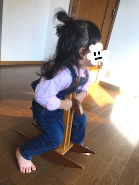 「GAP（ギャップ）のアイテム（サロペット/オーバーオール）」を使った、ta-naさん（キッズ・80cm）の冬コーディネート