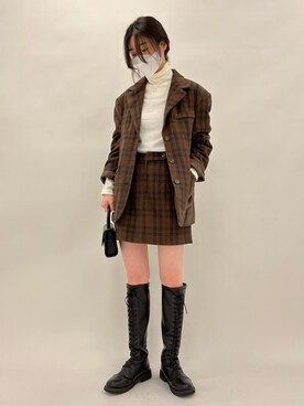 「ALAND（エーランド）のアイテム（ジャケット/アウター）」を使った、yumeさん（レディース・165cm）の冬コーディネート