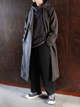 「N.HOOLYWOOD（N.ハリウッド）のアイテム（スニーカー）」を使った、naoさん（メンズ・171cm）の秋コーディネート