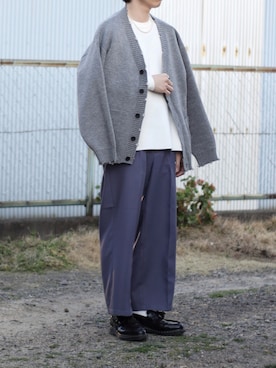「WYM LIDNM（ウィム バイ リドム）のMILANO RIB HEAVY WEIGHT PO KNIT（ニット/セーター）」を使った、naoさん（メンズ・171cm）の春コーディネート