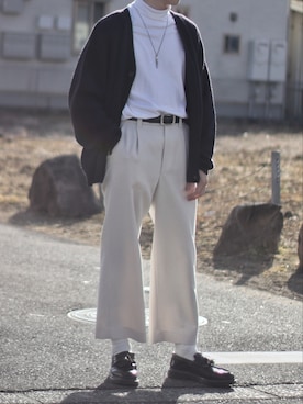 「タッセルローファー」｜「アイテム（その他）」を使った、naoさん（メンズ・171cm）の冬コーディネート