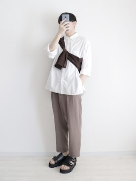 「たすき掛け」｜「アイテム（セットアップ）」を使った、naoさん（メンズ・171cm）の夏コーディネート
