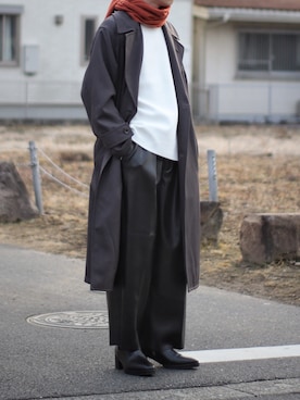 「WYM LIDNM（ウィム バイ リドム）のMILANO RIB HEAVY WEIGHT PO KNIT（ニット/セーター）」を使った、naoさん（メンズ・171cm）の冬コーディネート