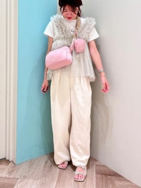 「アイテム（ポーチ）」を使った、&chouette（アンドシュエット）さん（レディース・160cm）の夏コーディネート
