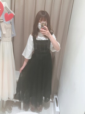 「MAJESTIC LEGON（マジェスティックレゴン）のアイテム（オールインワン・サロペット）」を使った、のいちゃんさん（レディース・156cm）の夏コーディネート