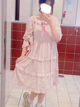 「しまむら（シマムラ）のアイテム（ワンピース/ドレス）」を使った、ちゃんさん（レディース・156cm）の秋コーディネート