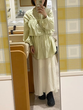 「しまむら（シマムラ）のアイテム（シャツ/ブラウス）」を使った、c h i i    さん（レディース・148cm）の秋コーディネート