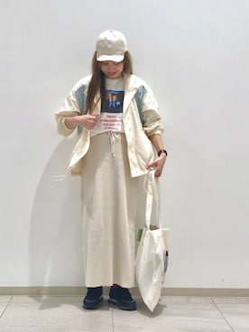 「Samansa Mos2（サマンサ モスモス）のアイテム（ブルゾン）」を使った、akane さん（レディース・160cm）の春コーディネート