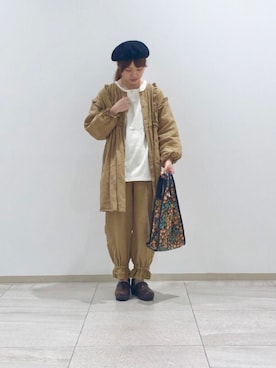 「マスタード」｜「アイテム（チュニック）」を使った、akane さん（レディース・160cm）の秋コーディネート