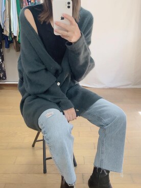 「古着屋さん」｜minami linkupさん（レディース・163cm）の秋コーディネート