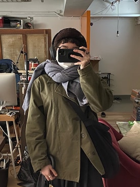 「remilla（レミーラ）のアイテム（ジャケット/アウター）」を使った、Cynthia Mokさん（レディース・160cm）の冬コーディネート