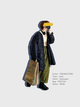 「アイテム（モッズコート）」を使った、晴-haru-さん（レディース・148cm）の冬コーディネート