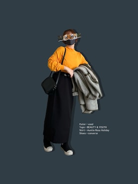 「ハイネックトップス」｜晴-haru-さん（レディース・148cm）の冬コーディネート