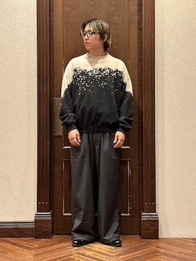「nano・universe」｜「アイテム（スウェット）」を使った、てる。さん（メンズ・172cm）の秋コーディネート
