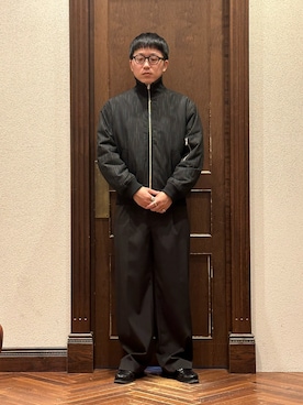 「nano・universe」｜「アイテム（ブルゾン）」を使った、てる。さん（メンズ・172cm）の冬コーディネート