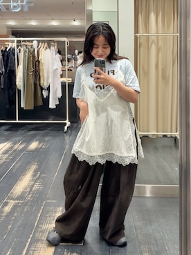 「KBF（ケイビーエフ）のアイテム（パンツ）」を使った、IMOKOさん（レディース・148cm）の夏コーディネート