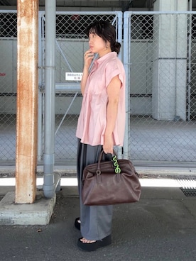 「アイテム（ボストンバッグ）」を使った、IMOKOさん（レディース・148cm）の夏コーディネート