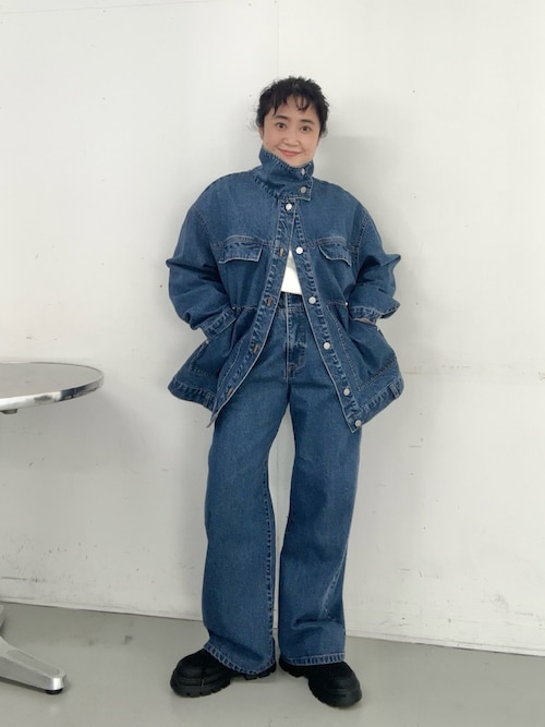 ハイネックデニムブルゾン（ブルゾン）｜KBF（ケイビーエフ）の