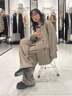 「アイテム（テーラードジャケット）」を使った、IMOKOさん（レディース・148cm）の秋コーディネート