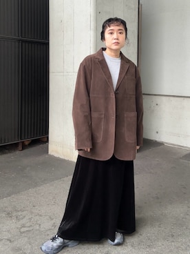 「骨格ストレート」｜「KBF（ケイビーエフ）のアイテム（ニット/セーター）」を使った、IMOKOさん（レディース・148cm）の秋コーディネート