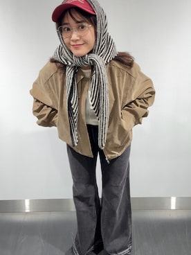 「SMELLY（スメリー）のアイテム」を使った、IMOKOさん（レディース・148cm）の秋コーディネート