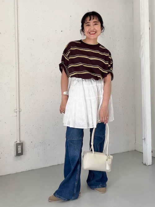 ニット セーター ルーズボーダーニットTEE レディース セール】ルーズボーダーニットTEE（ニット/セーター）｜KBF