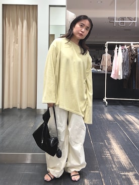 「SMELLY（スメリー）のアイテム」を使った、IMOKOさん（レディース・148cm）の春コーディネート