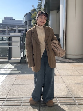 「アイテム（テーラードジャケット）」を使った、IMOKOさん（レディース・148cm）の秋コーディネート