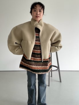 「アイテム（テーラードジャケット）」を使った、IMOKOさん（レディース・148cm）の秋コーディネート