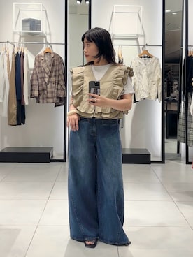 「KBF（ケイビーエフ）のアイテム（パンツ）」を使った、IMOKOさん（レディース・148cm）の春コーディネート