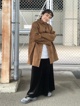 「アイテム（カバーオール）」を使った、IMOKOさん（レディース・148cm）の秋コーディネート
