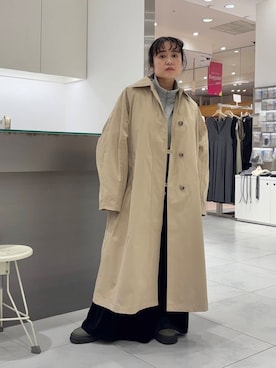 「アイテム（ステンカラーコート）」を使った、IMOKOさん（レディース・148cm）の冬コーディネート
