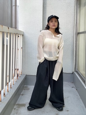 「KBF（ケイビーエフ）のアイテム」を使った、IMOKOさん（レディース・148cm）の秋コーディネート