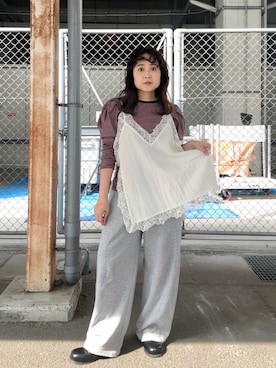 「KBF（ケイビーエフ）のアイテム」を使った、IMOKOさん（レディース・148cm）の春コーディネート