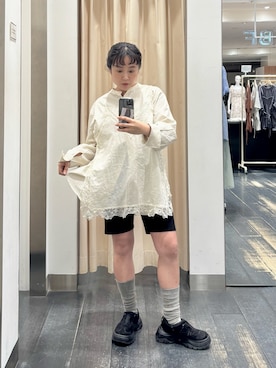 「KBF（ケイビーエフ）のアイテム（シューズ）」を使った、IMOKOさん（レディース・148cm）の春コーディネート