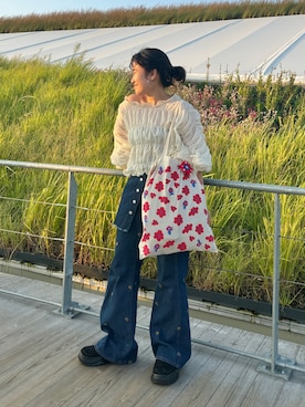 「アイテム（エコバッグ/サブバッグ）」を使った、IMOKOさん（レディース・148cm）の秋コーディネート