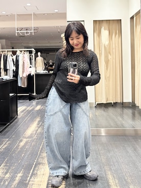 「KBF（ケイビーエフ）のアイテム（パンツ）」を使った、IMOKOさん（レディース・148cm）の春コーディネート