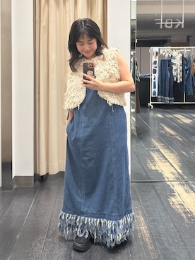 「アイテム（ニット/セーター）」を使った、IMOKOさん（レディース・148cm）の夏コーディネート