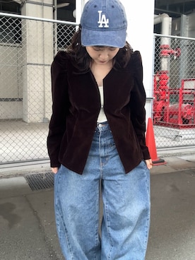 「KBF（ケイビーエフ）のピーチスキンカップ付きキャミソール（キャミソール）」を使った、IMOKOさん（レディース・148cm）の冬コーディネート