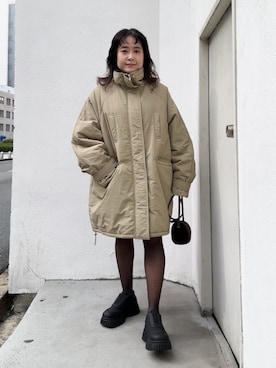 「アイテム（ダウンジャケット/コート）」を使った、IMOKOさん（レディース・148cm）の秋コーディネート