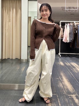 「KBF（ケイビーエフ）のアイテム（パンツ）」を使った、IMOKOさん（レディース・148cm）の春コーディネート