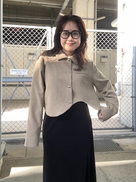 「KBF（ケイビーエフ）のアイテム（ジャケット/アウター）」を使った、IMOKOさん（レディース・148cm）の秋コーディネート