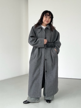「アイテム（ステンカラーコート）」を使った、IMOKOさん（レディース・148cm）の秋コーディネート