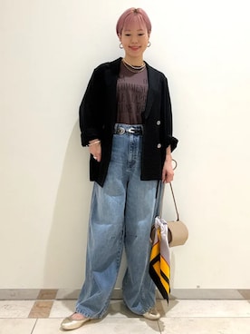 西澤さん(レディース・159cm)の秋コーディネート