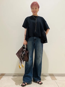 西澤さん(レディース・159cm)の秋コーディネート