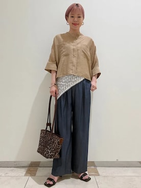 西澤さん(レディース・159cm)の夏コーディネート