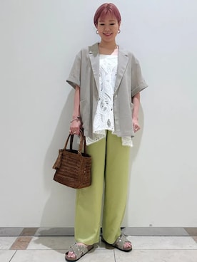 西澤さん(レディース・159cm)の春コーディネート