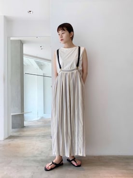 「note et silence （ノートエシロンス）のアイテム（トップス）」を使った、note et silence.さん（レディース・160cm）の夏コーディネート